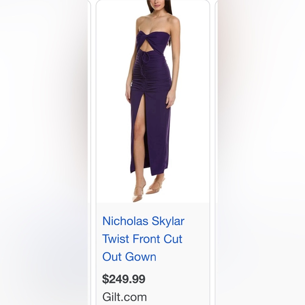 Skylar Twist Front Cut Out Gown- NEW